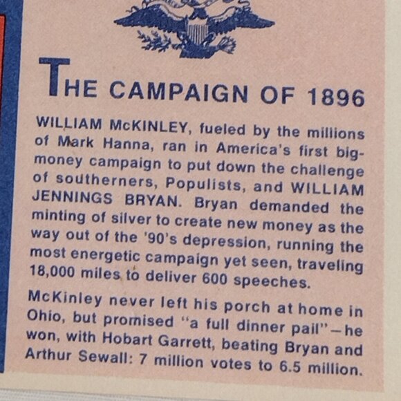 Hats Off To The Past - The Campaign of 1896 - Picture 4 of 5